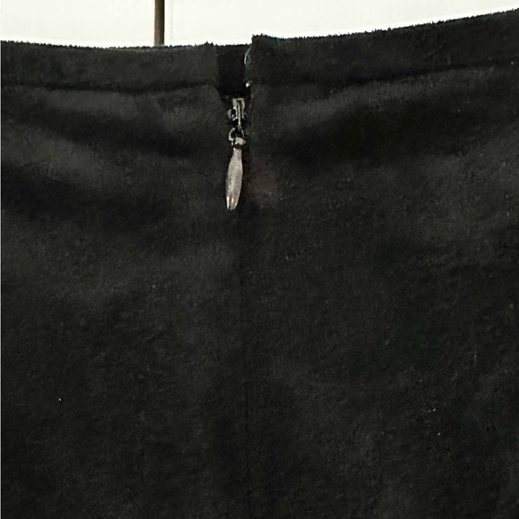 Faux Suede Skirt with Lace Trim - Picture 4 of 8